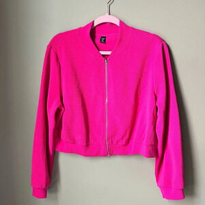 SHEIN textured light weight bomber jacket